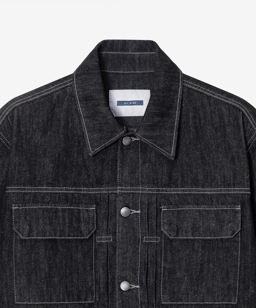 Mindbridge Black Raw Denim Trucker Jacket