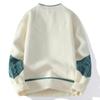 Half Turtleneck Sweater Men's Winter Loose Men's Fashion Color Matching Sweater Men's Bottoming Shirt