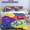3 Stück Bunte Emotionsgesichter Bettwäsche-Set Weicher Stoff Bettbezug Kissenbezüge Zuhause Weihnachts-Xmas Halloween Geschenk 1 Bettbezug 2 Kissenbezüge G1208