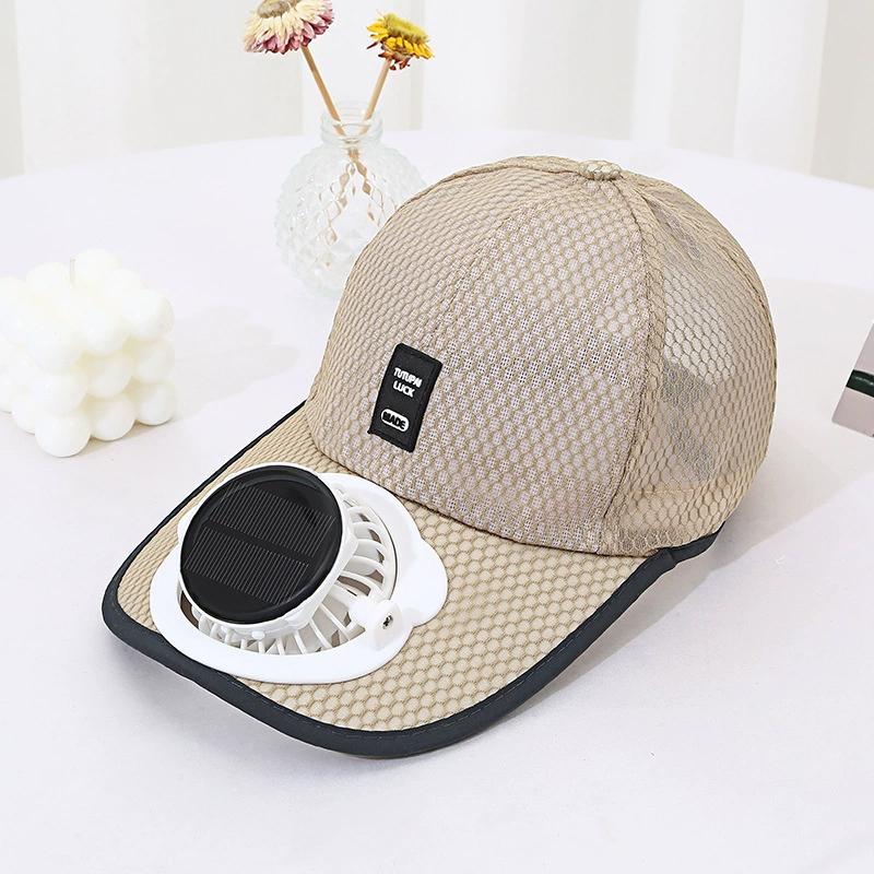 Sommer Männer Frauen Lüfter Baseballkappe Sonnenschutz Baseballkappe Mit Solarventilator USB-Ladeventilator Atmungsaktiv UV-Schutz Outdoor Sonnenhüte