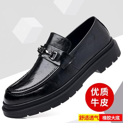 2025 couro de vaca outono casual negócios formal calçado masculino slip couro sola macia antiderrapante couro de vaca calçado masculino