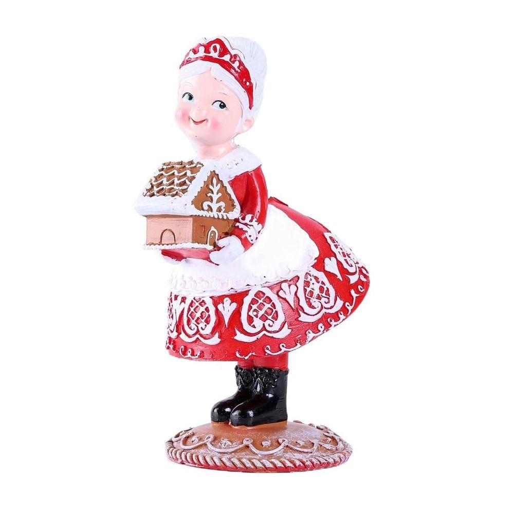 

Cute Resin Santa Claus Statues Cartoon Christmas Ornament Santa Claus Ornaments Outdoor Decor style D