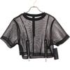 Unused UNITED TOKYO Short Sleeve Mosaic Sheer Half T-shirt FREE Tops Mesh Women Used