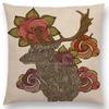 Hinduism Style Cushion Cover Mandalas Floral Animals Flower Deer Elephant Whale Bee Pig Pangolin Squirrel Frog Sofa Pillow Case
