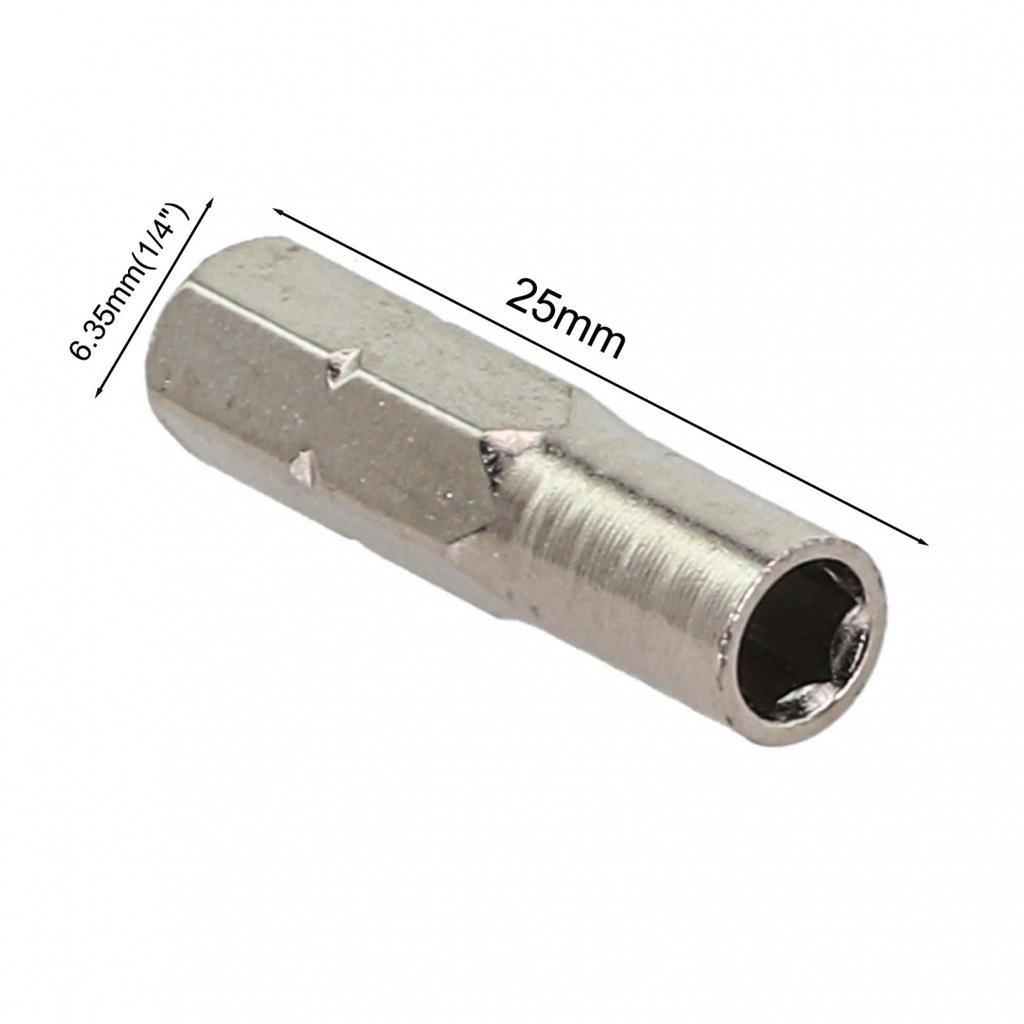 2pcs 6.35mm Insert Bit Adapter To 4mm Hex Shank Electric Screwdriver Tools
