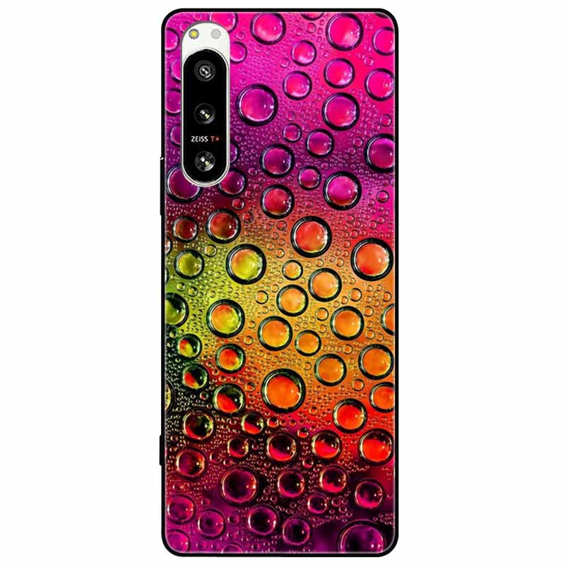 For Sony Xperia 5 IV / 10 IV Case 10IV Soft Black Silicone Forest Painted Phone Back Covers For Sony Xperia 1 IV Case TPU Coque