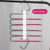 Stainless Steel Multi-Layer Folding Pants Hanger with Clips - Magic Storage Rack for Wardrobe