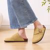 Fashion Kidmi New Women's Mules Non-slip Slippers Womens Suede Clogs House Sandals Cork Sole Soft Comfortable Mules Clogs Beach Slippers