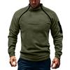 Men's Casual Style Loose Fleece Stand-up Collar Long-sleeved Sweatshirt