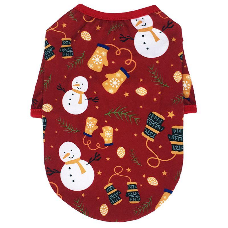 Cozy And Soft Christmas Pet Apparel T-shirt For Dogs And Cats With Delightful Holiday Design