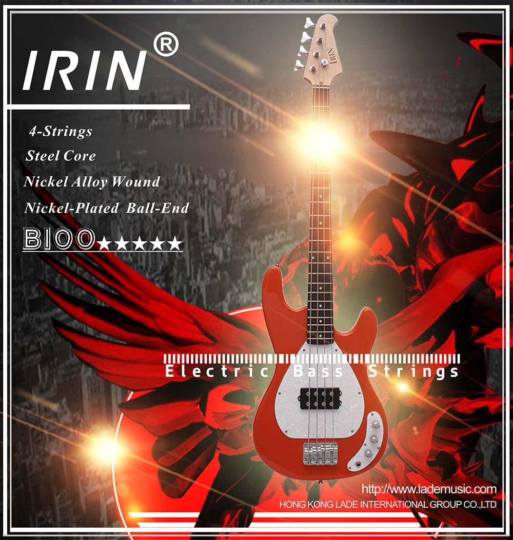 

Genuine IRINB100 Four-String Nickel-Plated Electric Bass Guitar Strings Set серебряный