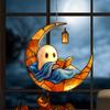 Ghost Hanging Decoration Acrylic Ghost Series Sun Catcher Cartoon Ghost Halloween Decoration for Windows Porch Walls