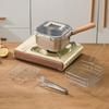 Stainless Steel Deep Fryer 5-in-1 Fryer Steamer Baker Strainer Portable Outdoor Cooking Pot with Basket