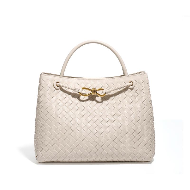 

Винтажная плетеная сумка-тоут с металлической пряжкой - Универсальная сумка через плечо и кроссбоди 35x24x14 cm