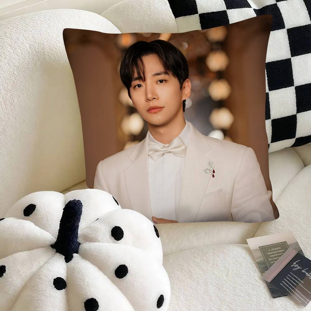 Singers Actors Kpop Lee Junho Pillow Case Fashion Square Pillowcase Bedroom Sofa Room Ins Decoration Leisure