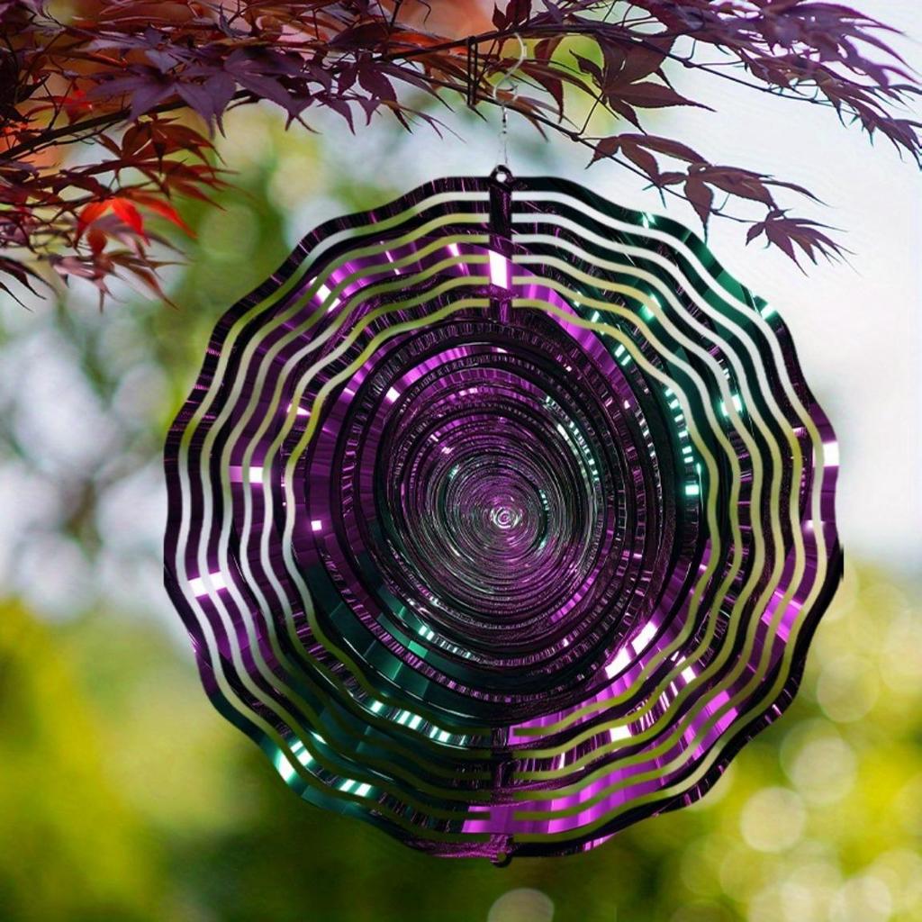 10 Inch Metal Wind Spinner Garden Decor with 360 Rotating Hook Outdoor Wind Chime for Patio Balcony Yard No Electricity Needed All Seasons