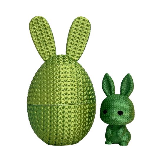 3D-gedrucktes Osterhasen-Ei Vorgefülltes Osterei mit Hase darin Osterkorb-Füller für Zuhause Büro Schreibtisch Dekoration