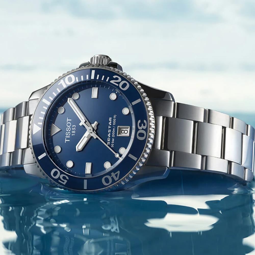 TISSOT Starfish Collection Quartz Movement 300 meter Water Resistance Men's Watches Watch Blue Dial T120.410.11.041.00