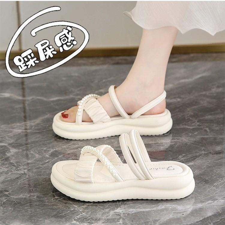 Stepping On Shit Sandals Women's Summer Wear Fairy Style with Skirt 2025 New Two Wear Lazy Soft-soled Slippers