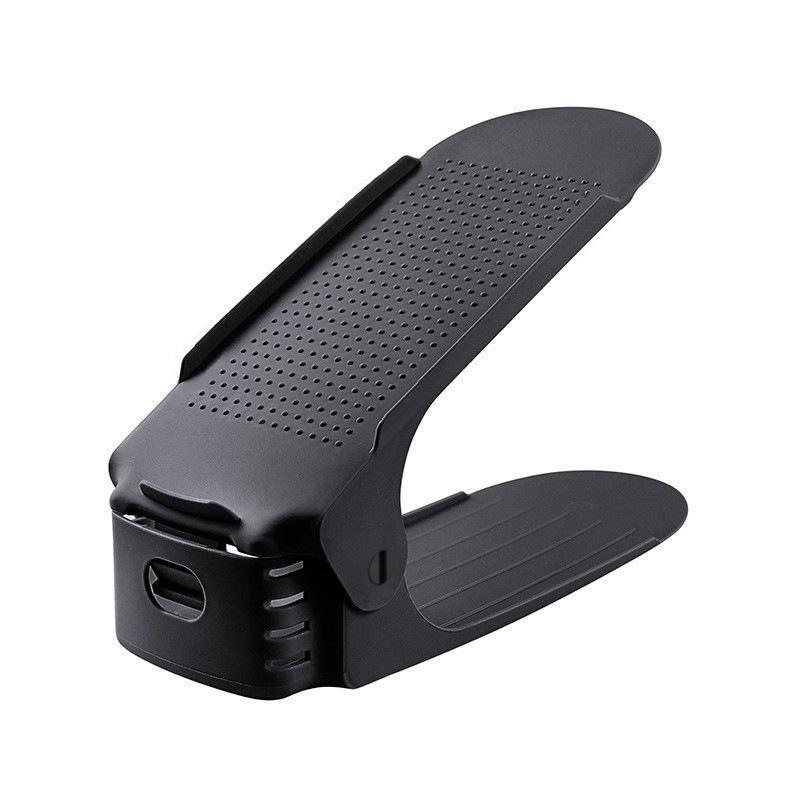 

Регулируемый двухъярусный органайзер для обуви - Компактное хранение для спальни, общежития и домашних тапочек -