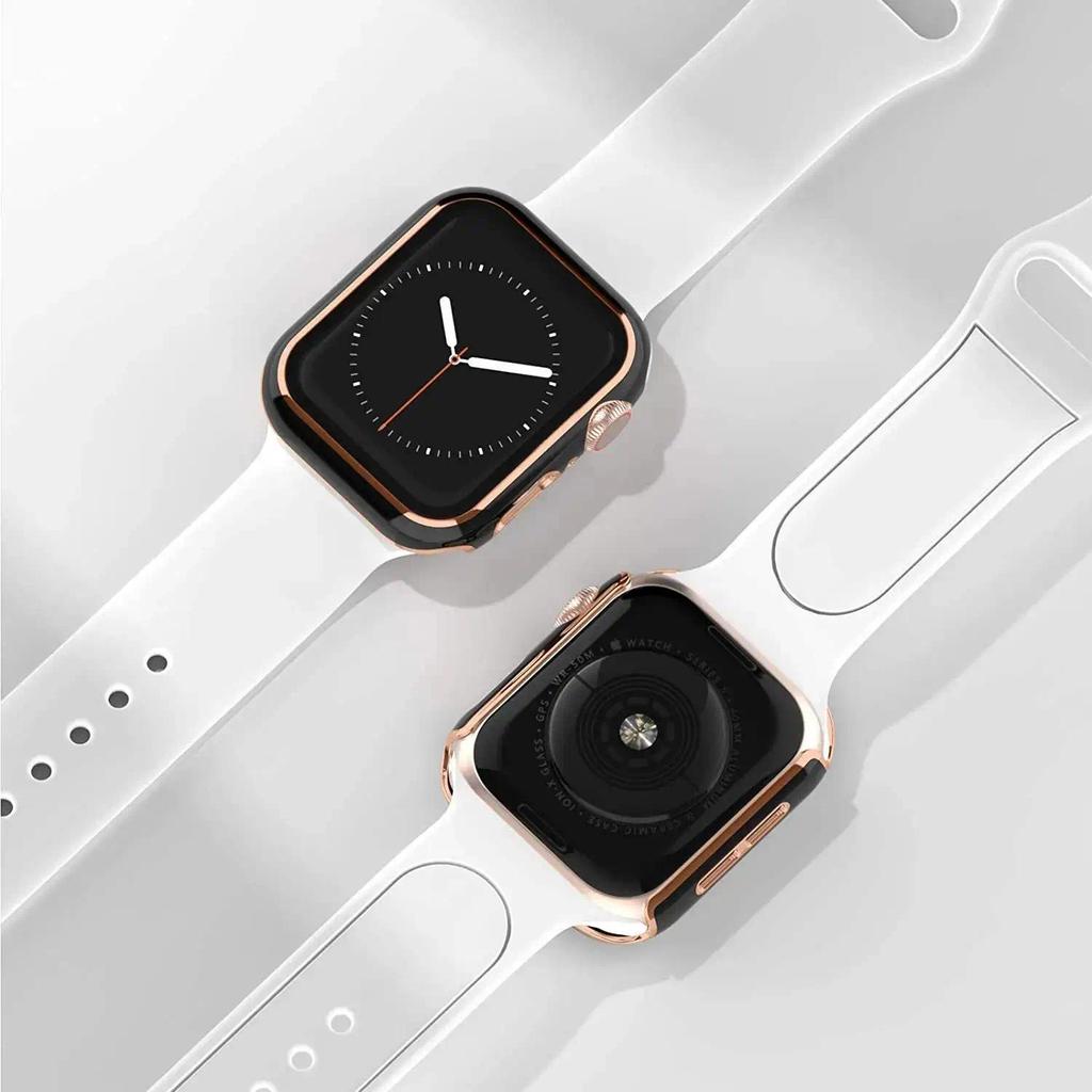 Glass + Case for Apple Watch 45mm 41mm 44mm 40mm Screen Protector Bumper PC Cover for iWatch Series 4 5 6 SE 7 8 9 Accessories