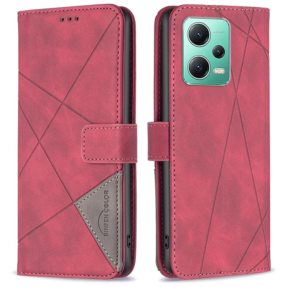 BINFEN COLOR für Xiaomi Poco X5 5G/Redmi Note 12 5G (Global)/(Indien)/(China) Brieftasche Hülle Magnetverschluss Leder Handy Ständer Abdeckung