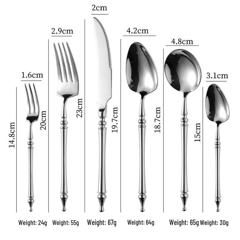 Abay 304 Stainless Steel Silver Cutlery Set