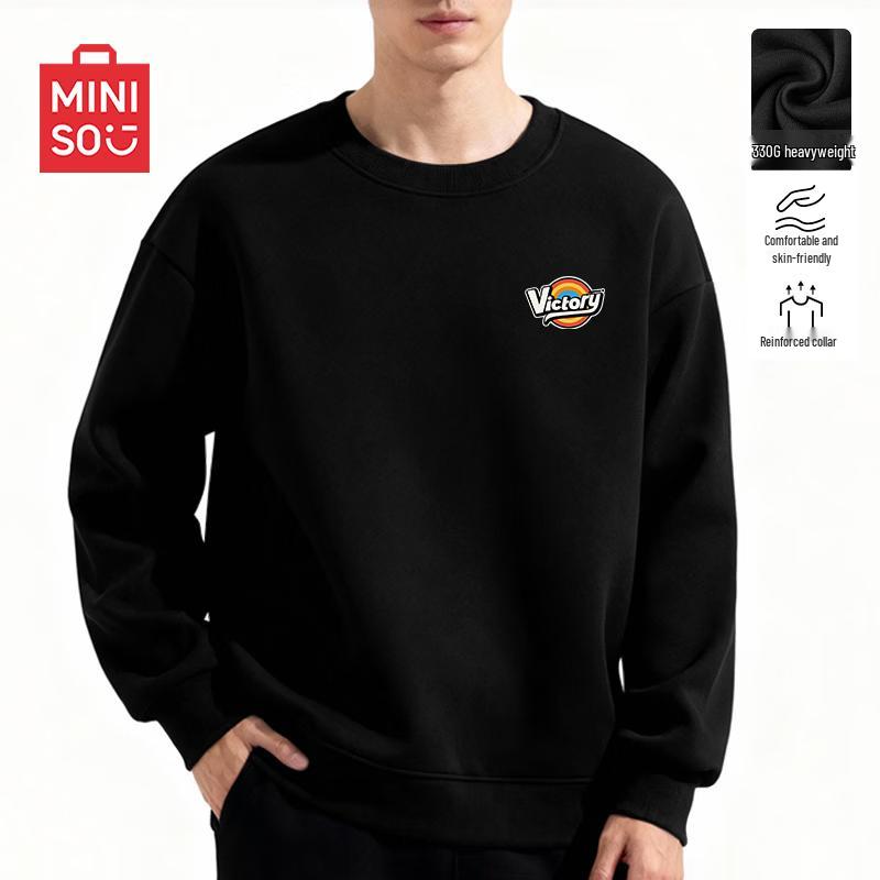 MINISO Men s Casual Crewneck Sweatshirt M