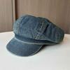 Retro Old Cowboy Beret Children Show Their Faces Small Versatile Painter Hat Literary Octagonal Hat Newsboy Hat Tide