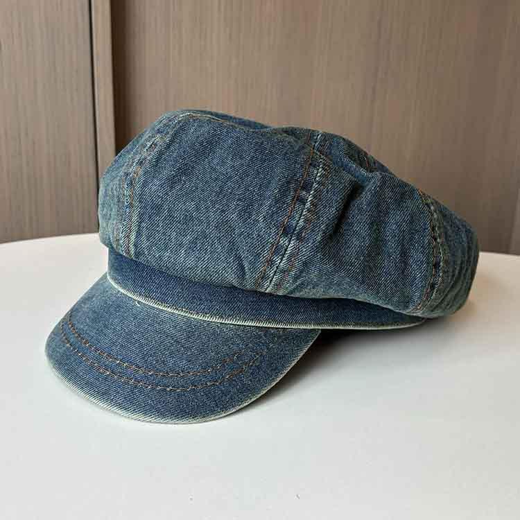 Retro Old Cowboy Beret Children Show Their Faces Small Versatile Painter Hat Literary Octagonal Hat Newsboy Hat Tide