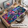 Neon Colorful Theme Customized Mouse Pad Personalized Print Name Text Desk Mat For Home Office Table Decor