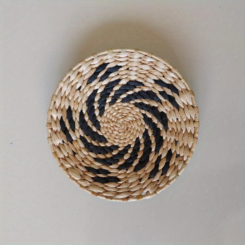 3Pcs Black Wavy Wall Decoration Handmade Wavy Rattan Wall Hanging Suitable for Kitchen, Bedroom, Dining Room, Living Room