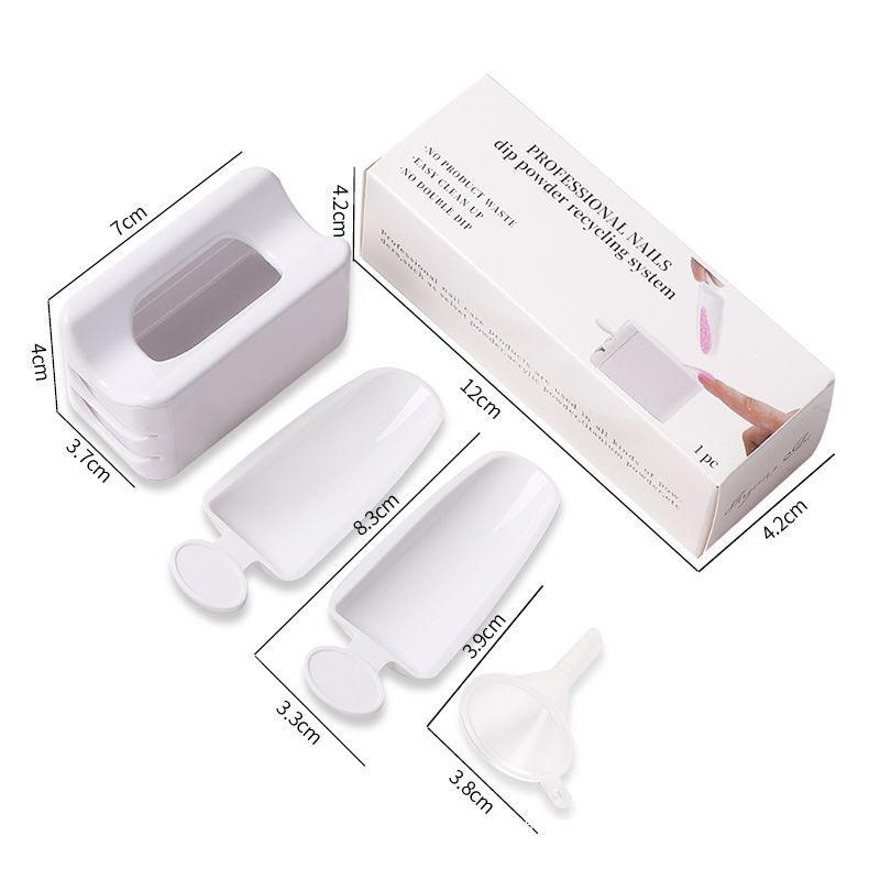 Mermaid Glitter Nail Powder Recycling Box, Single/Double Layer Push-Pull Storage Box