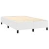 Box Spring Bed Frame White 120 x 200 cm Faux Leather