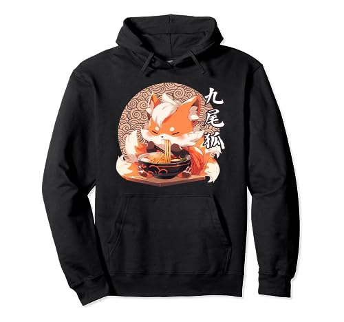 Nine-tailed Fox, Nine-tailed Fox Eating Ramen Hoodie