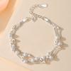 Luxus 925 Silber Armbänder Glücksperlen Armbänder Damen Mehrschichtiges Charm-Armband Eleganter Party Schmuck Geschenke