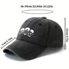 Unisex Fashionable Versatile Printed Skull Gesture Baseball Cap Lightweight Curved Brim Trucker Baseball Cap