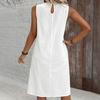 Women's Summer Dress Casual Sleeveless Crew Neck Midi Dress Holiday Travel Shift Sundress