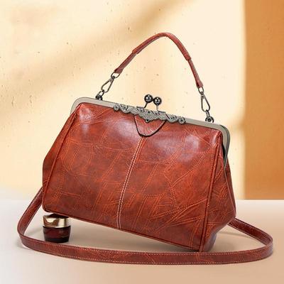 Dámská taška přes rameno Vintage Simple Style Vysoce kvalitní dámská crossbody kabelka z PU kůže