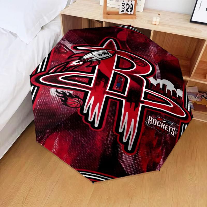 Rockets Basketball Team Umbrella Folding umbrella, automatic umbrella 8-Frame for Travel, camping Use Gift for Halloween Christmas
