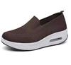 Women's Thick-Soled Air Cushion Dance Shoes - Soft, Comfortable Fly-Knit Rocker Design