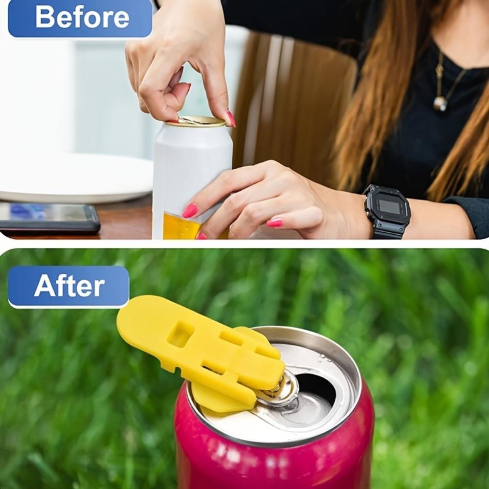 1pc Dustproof & Insect-Proof Handheld Can Opener - Effortless Beverage Accessory