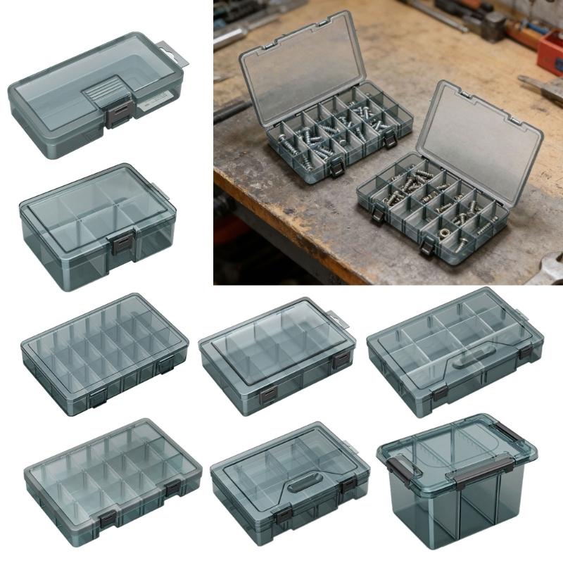 Heavy Duty Plastic Storage Box Container Case With Removable Dividers For Small Tool Bolts Screws And Parts Organization