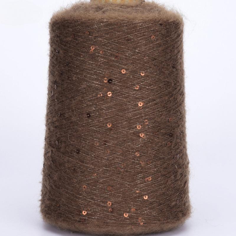 300g Soft Natural Colorful Plush Mohair Sequin Yarn for Knitting Ice Silk Metallized Yarn Weave Crochet Sewing Thread