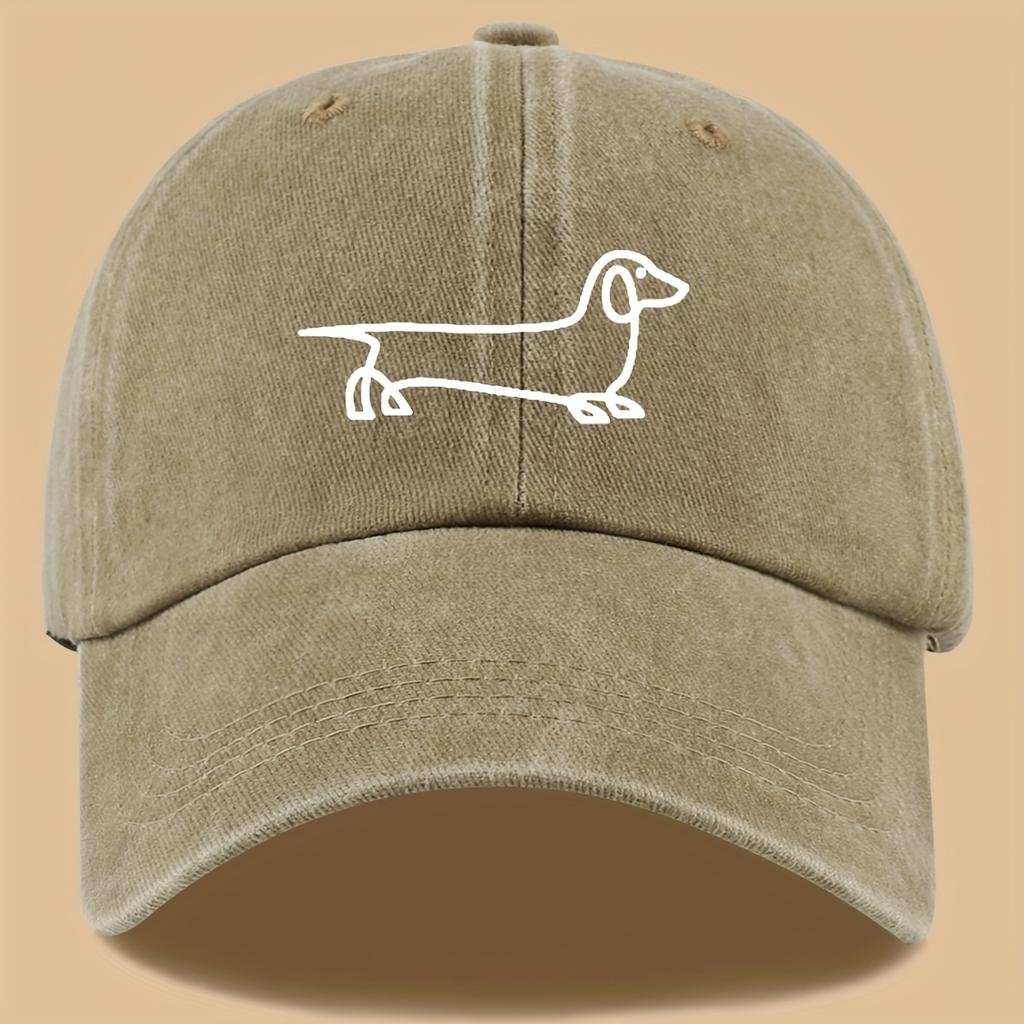Simple Dog Print Baseball Cap, Versatile for Both Men and Women, Suitable for Outdoor Travel As a Hat