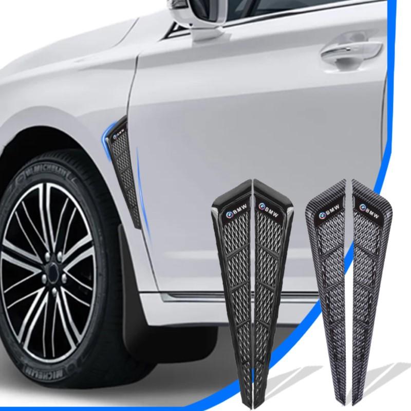 EYUJ8 2pcs Car Fender Stickers Side Vents Spoiler Wing Cover For BMW 50th F30 F10 E90 F20 E46 E60 E70 E39 E36 E87 E92 X6 X7 GT G20 G30