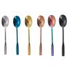 1PC Stainless Steel Badminton Racket Coffee Spoon Colorful Ice Cream Tea Spoon Drinkware