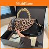 Streetwear Leopard Print Small Pu Crossbody Bag With Magnetic Closure For Daily Use