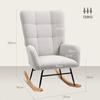 Rocking Chair, Cozy Cover, Thick Padding, Light Grey