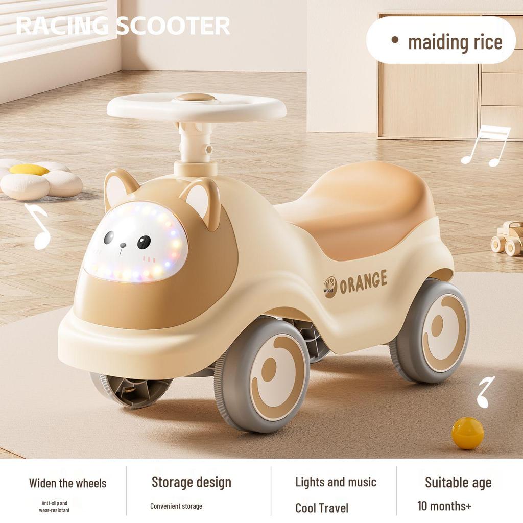 New Four-Wheel Kids Ride-On Scooter for Boys & Girls, Ages 1-3, Anti-Rollover Design